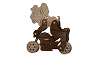 Puppy in Hat on Motor Bike - Automata